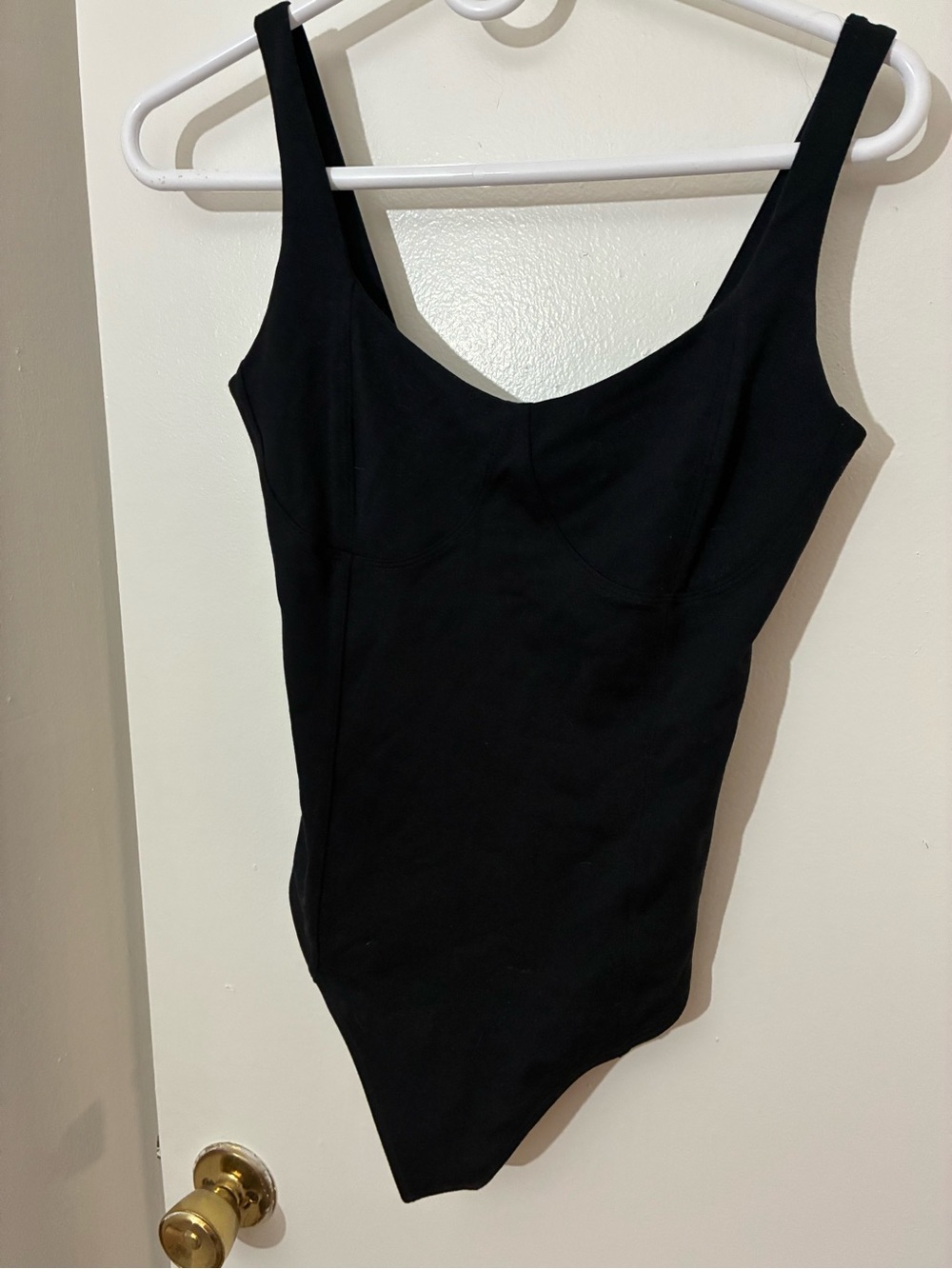 Abercrombie & Fitch Black Scoop Tank Bodysuit Size S
